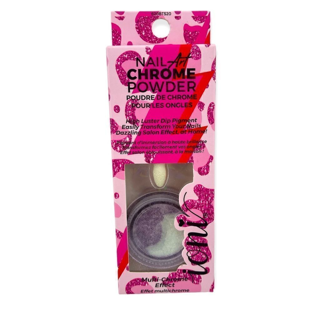 Ioni Boujee Pink Nail Art Chrome Powder Dip Pigment Multi-Chrome Effect
